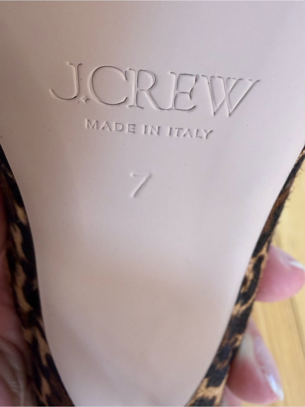 J.Crew Leopard-Print Pointed Mules with Gold Buckle - Picture 3 of 5